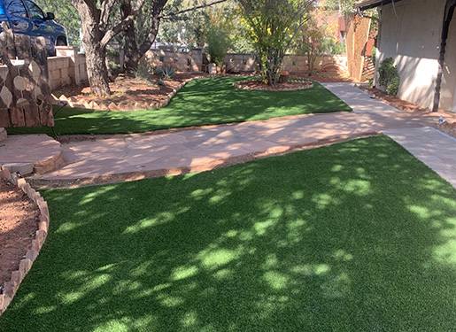 patio seating space with pavers